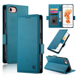 Side Buckle Magnetic Frosted Leather Phone Case, For iPhone 15, For iPhone 14 Plus, For iPhone 14, For iPhone 14 Pro, For iPhone 14 Pro Max, For iPhone SE 2022 / SE 2020 / 8