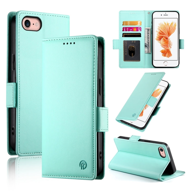 Side Buckle Magnetic Frosted Leather Phone Case, For iPhone 15, For iPhone 14 Plus, For iPhone 14, For iPhone 14 Pro, For iPhone 14 Pro Max, For iPhone SE 2022 / SE 2020 / 8