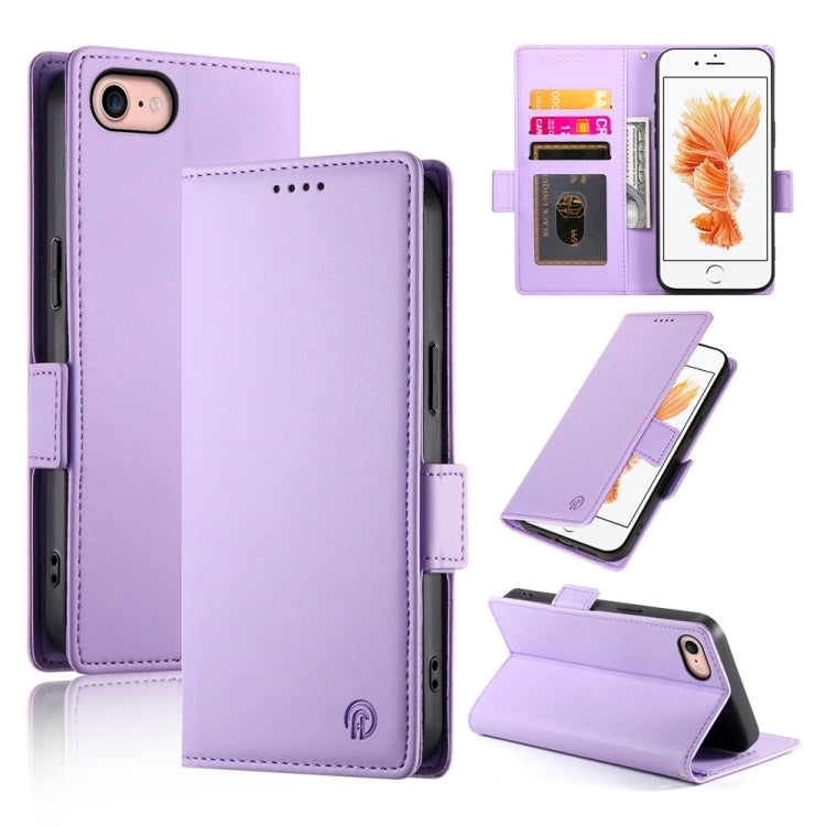 Side Buckle Magnetic Frosted Leather Phone Case, For iPhone 15, For iPhone 14 Plus, For iPhone 14, For iPhone 14 Pro, For iPhone 14 Pro Max, For iPhone SE 2022 / SE 2020 / 8
