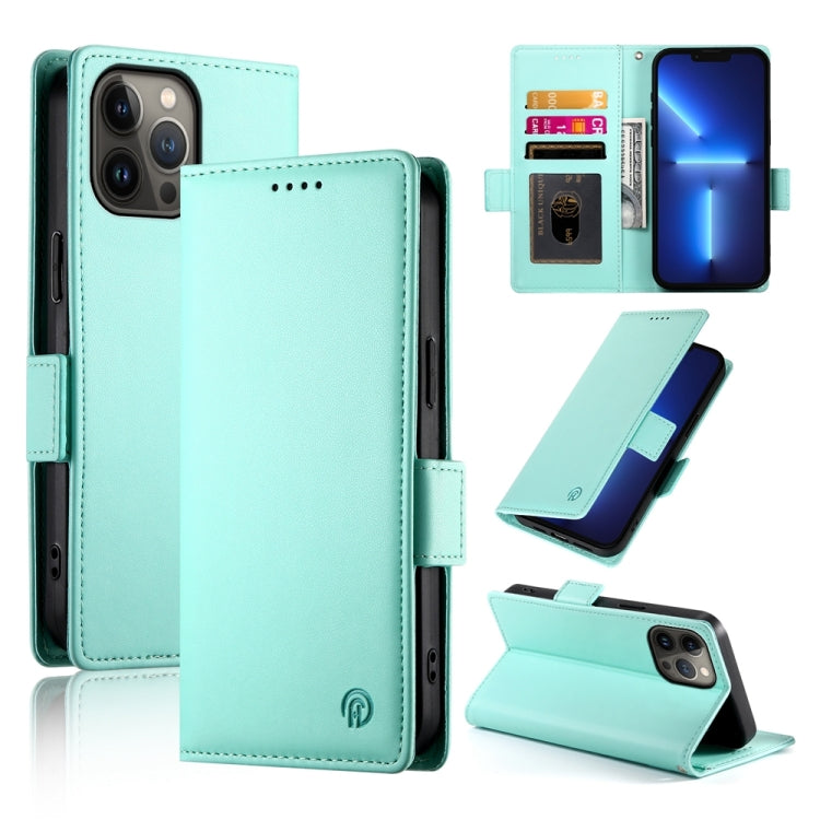 Side Buckle Magnetic Frosted Leather Phone Case, For iPhone 13 Pro Max, For iPhone 13 Pro, For iPhone 13, For iPhone 13 mini, For iPhone 12 / 12 Pro, For iPhone 12 Pro Max