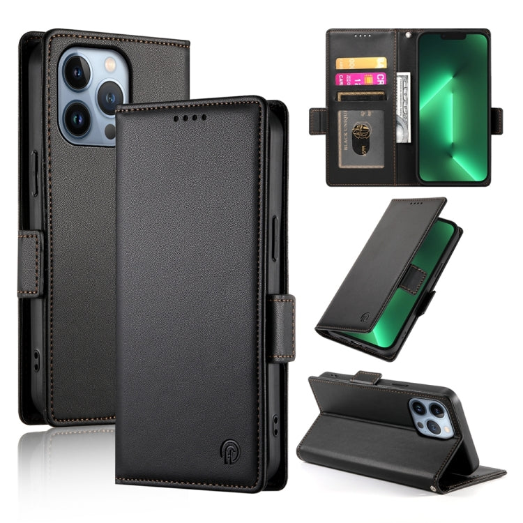 Side Buckle Magnetic Frosted Leather Phone Case, For iPhone 13 Pro Max, For iPhone 13 Pro, For iPhone 13, For iPhone 13 mini, For iPhone 12 / 12 Pro, For iPhone 12 Pro Max