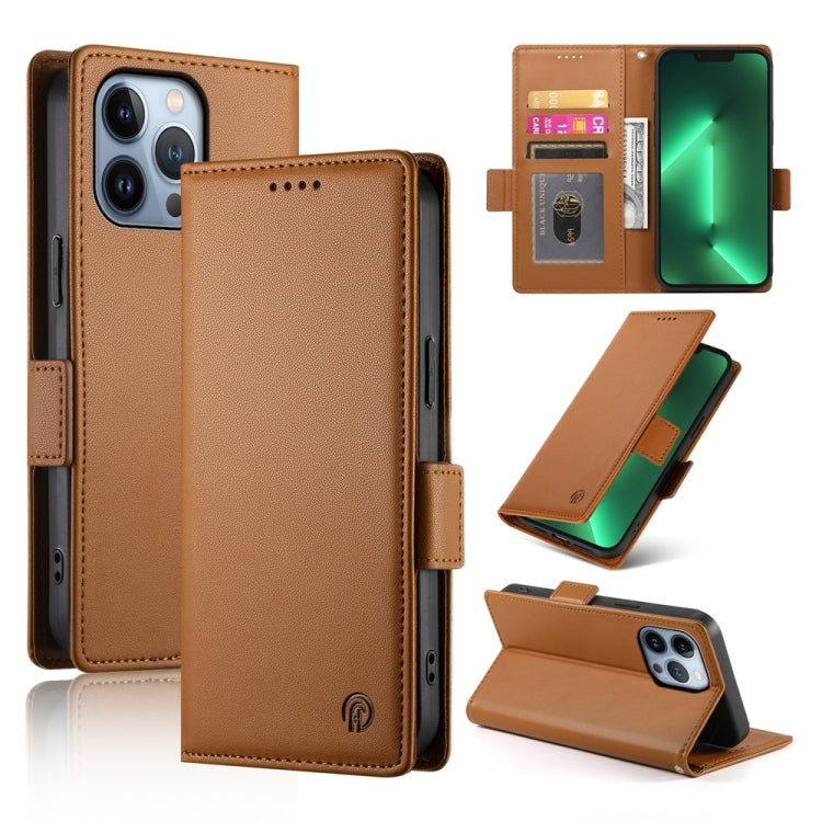 Side Buckle Magnetic Frosted Leather Phone Case, For iPhone 13 Pro Max, For iPhone 13 Pro, For iPhone 13, For iPhone 13 mini, For iPhone 12 / 12 Pro, For iPhone 12 Pro Max