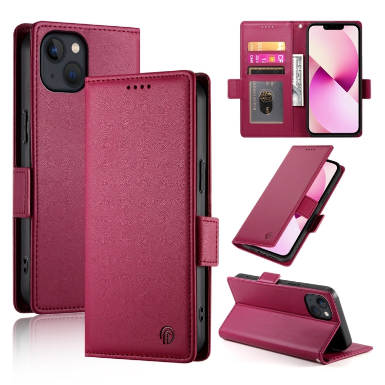 Side Buckle Magnetic Frosted Leather Phone Case, For iPhone 13 Pro Max, For iPhone 13 Pro, For iPhone 13, For iPhone 13 mini, For iPhone 12 / 12 Pro, For iPhone 12 Pro Max