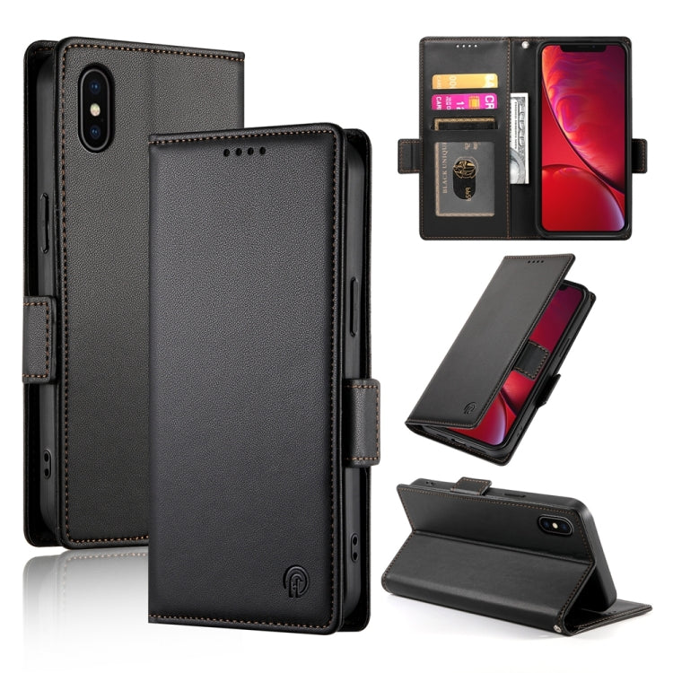 Side Buckle Magnetic Frosted Leather Phone Case, For iPhone 12 mini, For iPhone 11 Pro Max, For iPhone 11, For iPhone 11 Pro, For iPhone X / XS, For iPhone XR