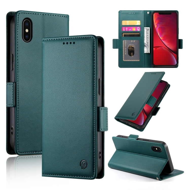 Side Buckle Magnetic Frosted Leather Phone Case, For iPhone 12 mini, For iPhone 11 Pro Max, For iPhone 11, For iPhone 11 Pro, For iPhone X / XS, For iPhone XR