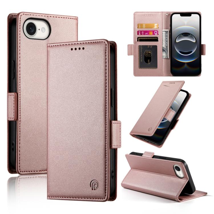 Side Buckle Magnetic Frosted Leather Phone Case, For iPhone 17e / 16e, For iPhone 17 Pro Max, For iPhone 17 Pro, For iPhone 17, For iPhone Air, For iPhone 16 Pro Max