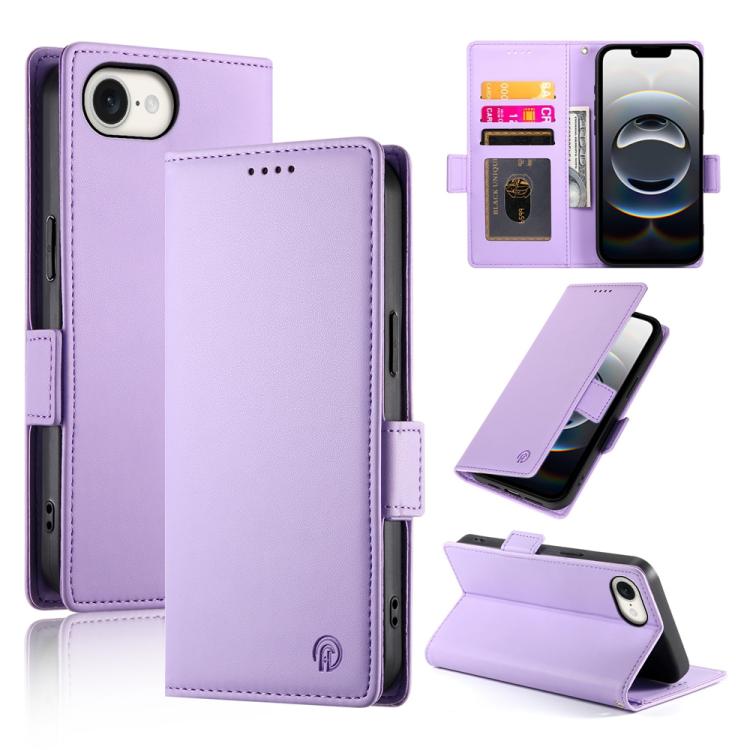 Side Buckle Magnetic Frosted Leather Phone Case, For iPhone 17e / 16e, For iPhone 17 Pro Max, For iPhone 17 Pro, For iPhone 17, For iPhone Air, For iPhone 16 Pro Max