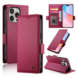 Side Buckle Magnetic Frosted Leather Phone Case, For iPhone 16 Pro, For iPhone 16 Plus, For iPhone 16, For iPhone 15 Pro Max, For iPhone 15 Pro, For iPhone 15 Plus