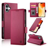 Side Buckle Magnetic Frosted Leather Phone Case, For iPhone 16 Pro, For iPhone 16 Plus, For iPhone 16, For iPhone 15 Pro Max, For iPhone 15 Pro, For iPhone 15 Plus