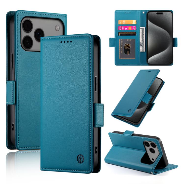 Side Buckle Magnetic Frosted Leather Phone Case, For iPhone 17e / 16e, For iPhone 17 Pro Max, For iPhone 17 Pro, For iPhone 17, For iPhone Air, For iPhone 16 Pro Max