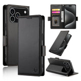 Side Buckle Magnetic Frosted Leather Phone Case, For iPhone 17e / 16e, For iPhone 17 Pro Max, For iPhone 17 Pro, For iPhone 17, For iPhone Air, For iPhone 16 Pro Max