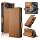 Side Buckle Magnetic Frosted Leather Phone Case, For iPhone 17e / 16e, For iPhone 17 Pro Max, For iPhone 17 Pro, For iPhone 17, For iPhone Air, For iPhone 16 Pro Max