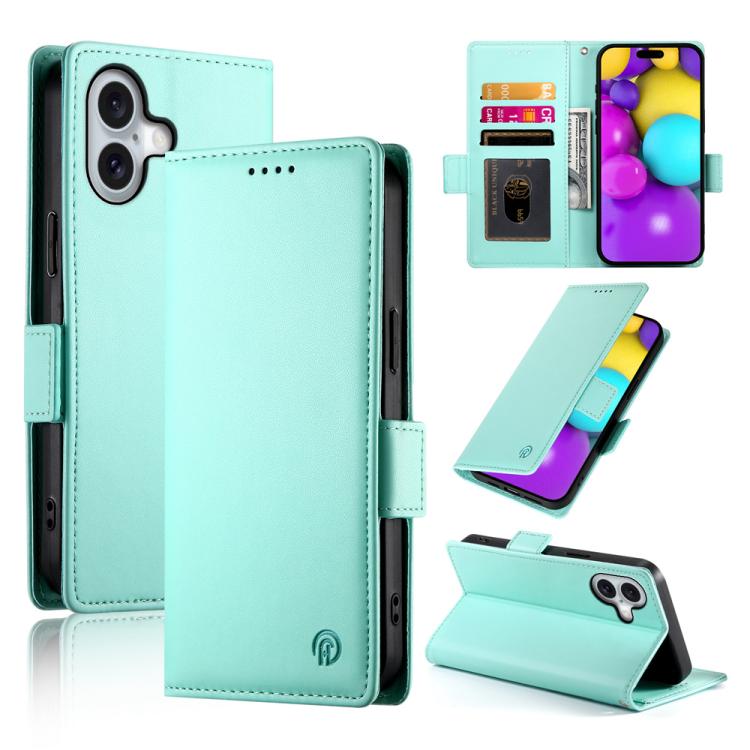 Side Buckle Magnetic Frosted Leather Phone Case, For iPhone 17e / 16e, For iPhone 17 Pro Max, For iPhone 17 Pro, For iPhone 17, For iPhone Air, For iPhone 16 Pro Max