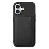Calf Texture Card Bag Design Full Coverage Phone Case, For iPhone 17 Pro Max, For iPhone 17 Pro, For iPhone 17, For iPhone Air, For iPhone 16 Pro Max, For iPhone 16 Pro, For iPhone 16 Plus, For iPhone 16