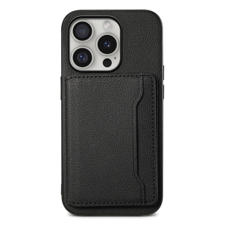 Calf Texture Card Bag Design Full Coverage Phone Case, For iPhone 17 Pro Max, For iPhone 17 Pro, For iPhone 17, For iPhone Air, For iPhone 16 Pro Max, For iPhone 16 Pro, For iPhone 16 Plus, For iPhone 16