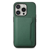 Calf Texture Card Bag Design Full Coverage Phone Case, For iPhone 17 Pro Max, For iPhone 17 Pro, For iPhone 17, For iPhone Air, For iPhone 16 Pro Max, For iPhone 16 Pro, For iPhone 16 Plus, For iPhone 16