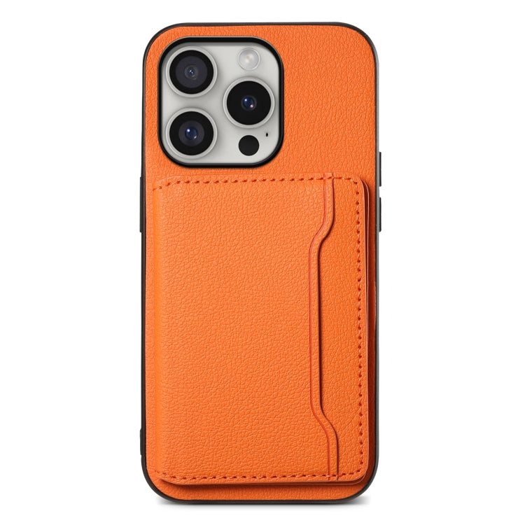 Calf Texture Card Bag Design Full Coverage Phone Case, For iPhone 17 Pro Max, For iPhone 17 Pro, For iPhone 17, For iPhone Air, For iPhone 16 Pro Max, For iPhone 16 Pro, For iPhone 16 Plus, For iPhone 16