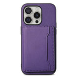 Calf Texture Card Bag Design Full Coverage Phone Case, For iPhone 17 Pro Max, For iPhone 17 Pro, For iPhone 17, For iPhone Air, For iPhone 16 Pro Max, For iPhone 16 Pro, For iPhone 16 Plus, For iPhone 16