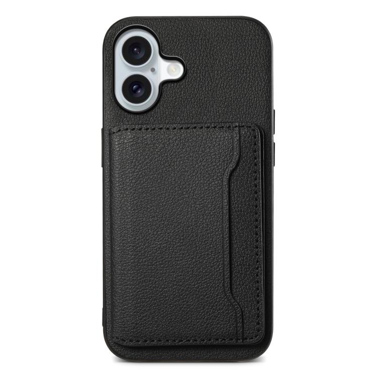 Calf Texture Card Bag Design Full Coverage Phone Case, For iPhone 17 Pro Max, For iPhone 17 Pro, For iPhone 17, For iPhone Air, For iPhone 16 Pro Max, For iPhone 16 Pro, For iPhone 16 Plus, For iPhone 16