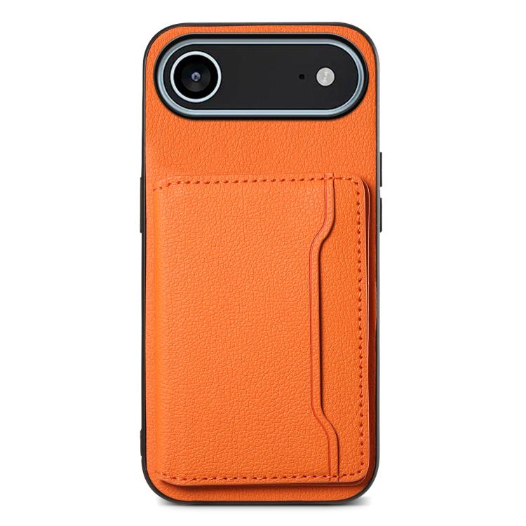 Calf Texture Card Bag Design Full Coverage Phone Case, For iPhone 17 Pro Max, For iPhone 17 Pro, For iPhone 17, For iPhone Air, For iPhone 16 Pro Max, For iPhone 16 Pro, For iPhone 16 Plus, For iPhone 16