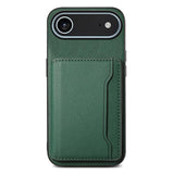 Calf Texture Card Bag Design Full Coverage Phone Case, For iPhone 17 Pro Max, For iPhone 17 Pro, For iPhone 17, For iPhone Air, For iPhone 16 Pro Max, For iPhone 16 Pro, For iPhone 16 Plus, For iPhone 16