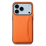 Calf Texture Card Bag Design Full Coverage Phone Case, For iPhone 17 Pro Max, For iPhone 17 Pro, For iPhone 17, For iPhone Air, For iPhone 16 Pro Max, For iPhone 16 Pro, For iPhone 16 Plus, For iPhone 16
