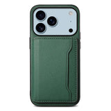 Calf Texture Card Bag Design Full Coverage Phone Case, For iPhone 17 Pro Max, For iPhone 17 Pro, For iPhone 17, For iPhone Air, For iPhone 16 Pro Max, For iPhone 16 Pro, For iPhone 16 Plus, For iPhone 16