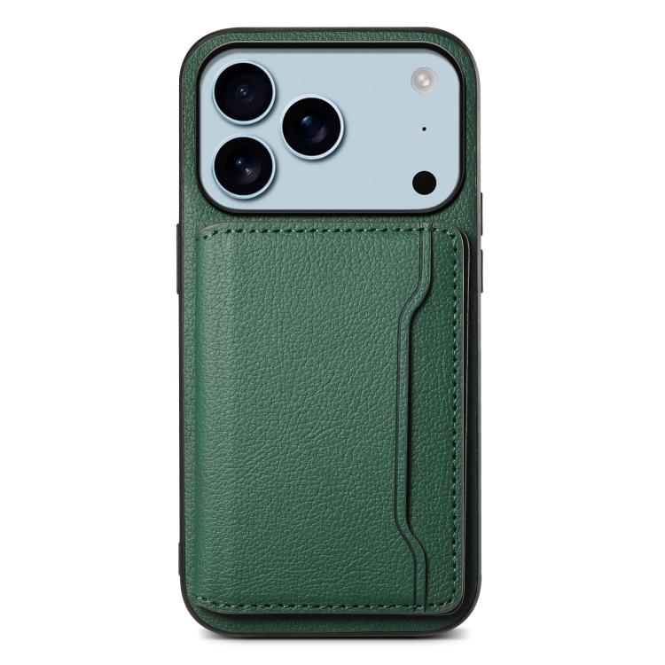 Calf Texture Card Bag Design Full Coverage Phone Case, For iPhone 17 Pro Max, For iPhone 17 Pro, For iPhone 17, For iPhone Air, For iPhone 16 Pro Max, For iPhone 16 Pro, For iPhone 16 Plus, For iPhone 16