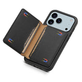 Calf Texture Card Bag Design Full Coverage Phone Case, For iPhone 17 Pro Max, For iPhone 17 Pro, For iPhone 17, For iPhone Air, For iPhone 16 Pro Max, For iPhone 16 Pro, For iPhone 16 Plus, For iPhone 16