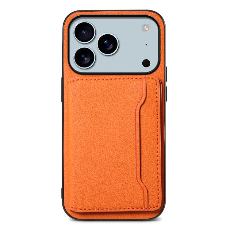 Calf Texture Card Bag Design Full Coverage Phone Case, For iPhone 17 Pro Max, For iPhone 17 Pro, For iPhone 17, For iPhone Air, For iPhone 16 Pro Max, For iPhone 16 Pro, For iPhone 16 Plus, For iPhone 16