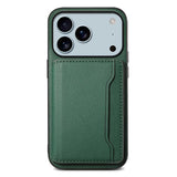 Calf Texture Card Bag Design Full Coverage Phone Case, For iPhone 17 Pro Max, For iPhone 17 Pro, For iPhone 17, For iPhone Air, For iPhone 16 Pro Max, For iPhone 16 Pro, For iPhone 16 Plus, For iPhone 16