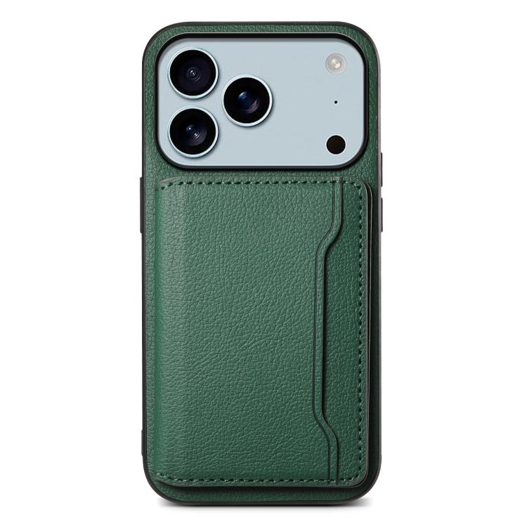 Calf Texture Card Bag Design Full Coverage Phone Case, For iPhone 17 Pro Max, For iPhone 17 Pro, For iPhone 17, For iPhone Air, For iPhone 16 Pro Max, For iPhone 16 Pro, For iPhone 16 Plus, For iPhone 16