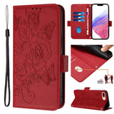 Embossed Rose RFID Anti-theft Leather Phone Case, For iPhone 11 Pro Max, For iPhone 11, For iPhone 11 Pro, For iPhone XS / X, For iPhone XR, For iPhone XS Max, For iPhone 8 Plus / 7 Plus