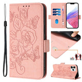 Embossed Rose RFID Anti-theft Leather Phone Case, For iPhone 11 Pro Max, For iPhone 11, For iPhone 11 Pro, For iPhone XS / X, For iPhone XR, For iPhone XS Max, For iPhone 8 Plus / 7 Plus