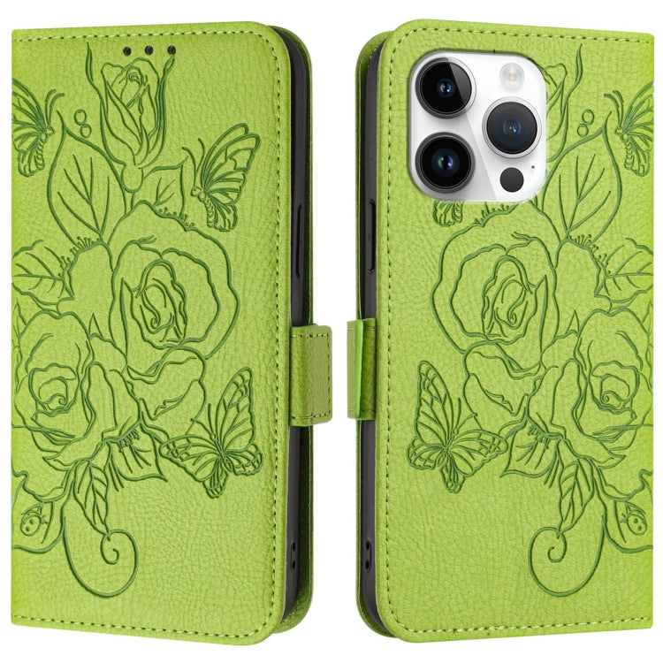 Embossed Rose RFID Anti-theft Leather Phone Case, For iPhone 14 Pro Max, For iPhone SE 2022 / SE 2020 / 8 / 7, For iPhone 13 Pro Max, For iPhone 13 Pro, For iPhone 13 mini, For iPhone 12  / 12 Pro, For iPhone 12 Pro Max, For iPhone 12 mini