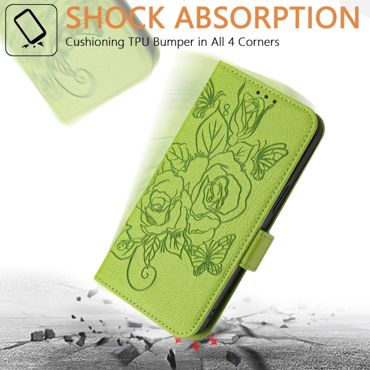 Embossed Rose RFID Anti-theft Leather Phone Case, For iPhone 14 Pro Max, For iPhone SE 2022 / SE 2020 / 8 / 7, For iPhone 13 Pro Max, For iPhone 13 Pro, For iPhone 13 mini, For iPhone 12  / 12 Pro, For iPhone 12 Pro Max, For iPhone 12 mini