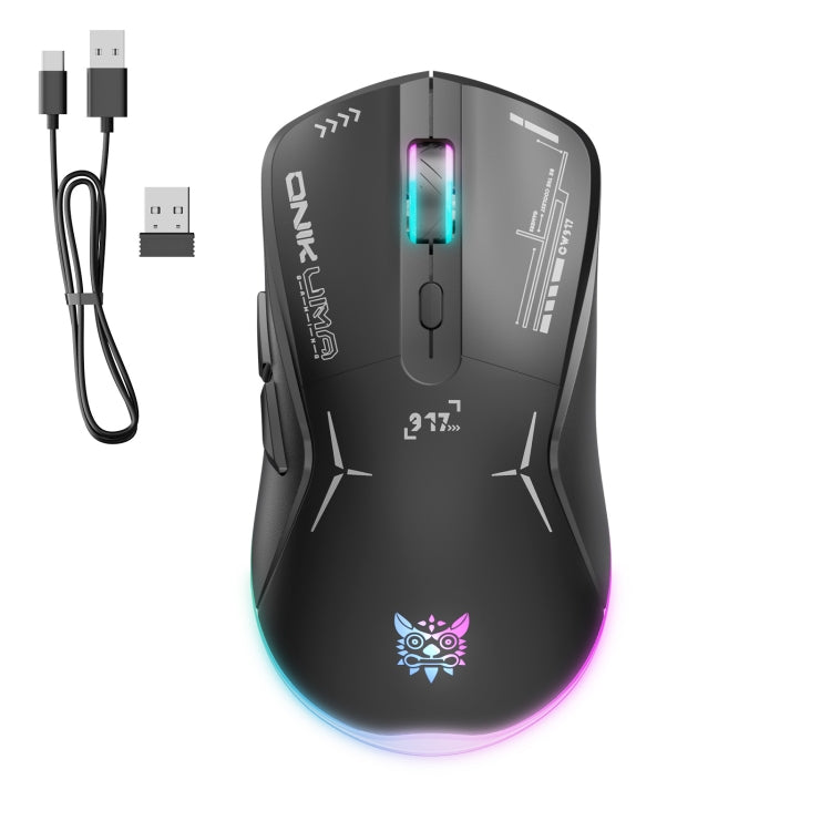 ONIKUMA CW917 RGB 4800DPI Dual Mode Wired + 2.4GHz Wireless Mouse, CW917 (Black), CW917 (White)