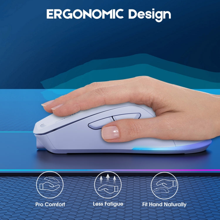 ONIKUMA CW917 RGB 4800DPI Dual Mode Wired + 2.4GHz Wireless Mouse, CW917 (Black), CW917 (White)