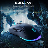 ONIKUMA CW917 RGB 4800DPI Dual Mode Wired + 2.4GHz Wireless Mouse, CW917 (Black), CW917 (White)