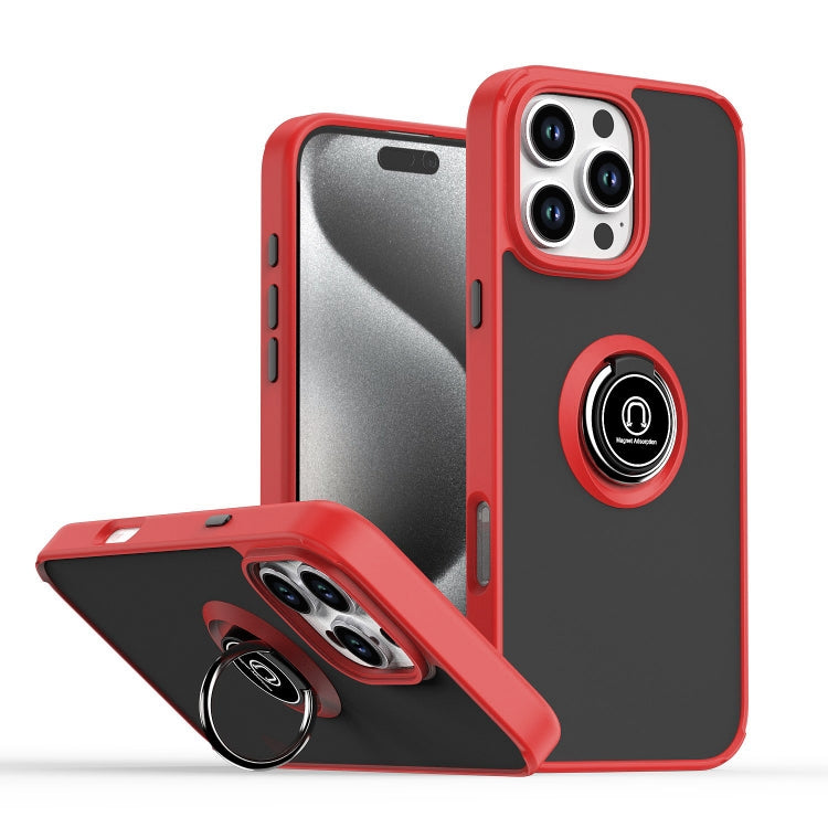 Q Shadow 1 Series TPU + PC Phone Case with Ring, For iPhone 17e / 16e, For iPhone 17 Pro Max, For iPhone 17 Pro, For iPhone 17, For iPhone Air, For iPhone 16 Pro Max