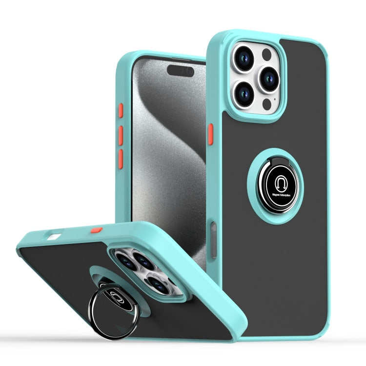 Q Shadow 1 Series TPU + PC Phone Case with Ring, For iPhone 17e / 16e, For iPhone 17 Pro Max, For iPhone 17 Pro, For iPhone 17, For iPhone Air, For iPhone 16 Pro Max