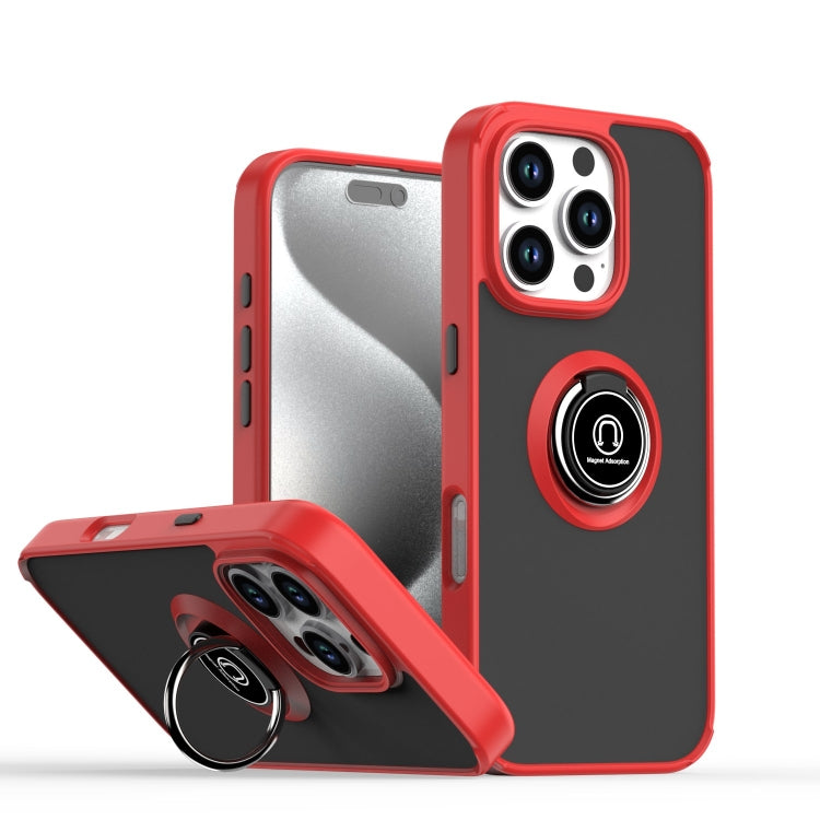 Q Shadow 1 Series TPU + PC Phone Case with Ring, For iPhone 16 Pro, For iPhone 16 Plus, For iPhone 15 Pro Max, For iPhone 15 Pro, For iPhone 15 Plus, For iPhone 15
