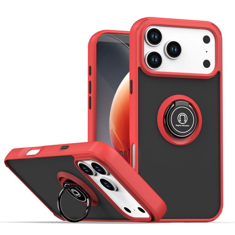 Q Shadow 1 Series TPU + PC Phone Case with Ring, For iPhone 17e / 16e, For iPhone 17 Pro Max, For iPhone 17 Pro, For iPhone 17, For iPhone Air, For iPhone 16 Pro Max