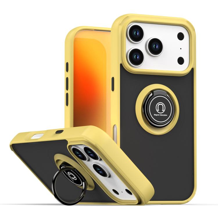 Q Shadow 1 Series TPU + PC Phone Case with Ring, For iPhone 17e / 16e, For iPhone 17 Pro Max, For iPhone 17 Pro, For iPhone 17, For iPhone Air, For iPhone 16 Pro Max