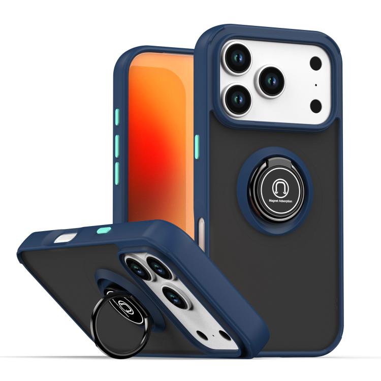 Q Shadow 1 Series TPU + PC Phone Case with Ring, For iPhone 17e / 16e, For iPhone 17 Pro Max, For iPhone 17 Pro, For iPhone 17, For iPhone Air, For iPhone 16 Pro Max