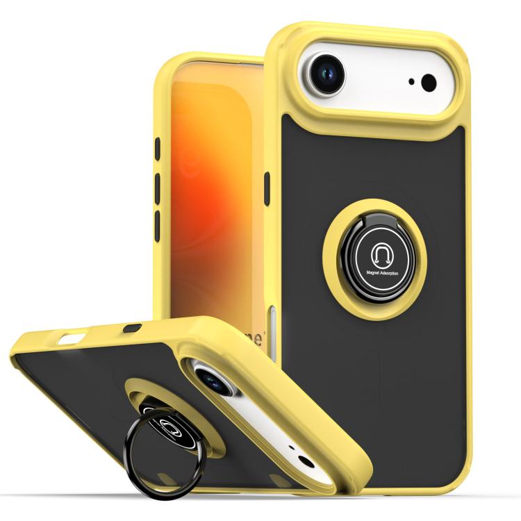 Q Shadow 1 Series TPU + PC Phone Case with Ring, For iPhone 17e / 16e, For iPhone 17 Pro Max, For iPhone 17 Pro, For iPhone 17, For iPhone Air, For iPhone 16 Pro Max
