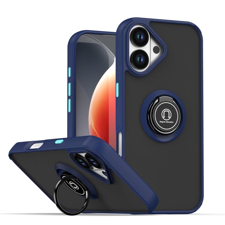 Q Shadow 1 Series TPU + PC Phone Case with Ring, For iPhone 17e / 16e, For iPhone 17 Pro Max, For iPhone 17 Pro, For iPhone 17, For iPhone Air, For iPhone 16 Pro Max