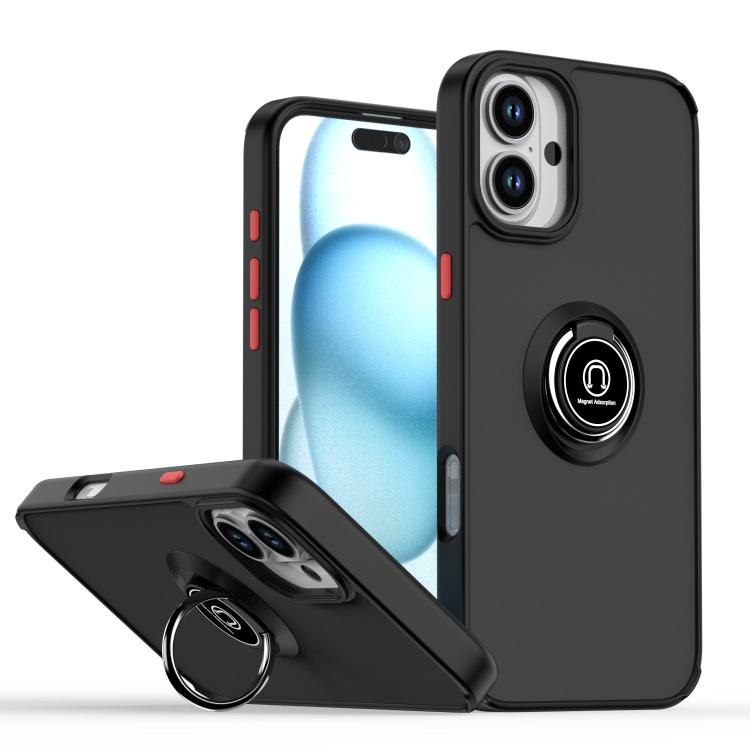 Q Shadow 1 Series TPU + PC Phone Case with Ring, For iPhone 16 Pro, For iPhone 16 Plus, For iPhone 15 Pro Max, For iPhone 15 Pro, For iPhone 15 Plus, For iPhone 15