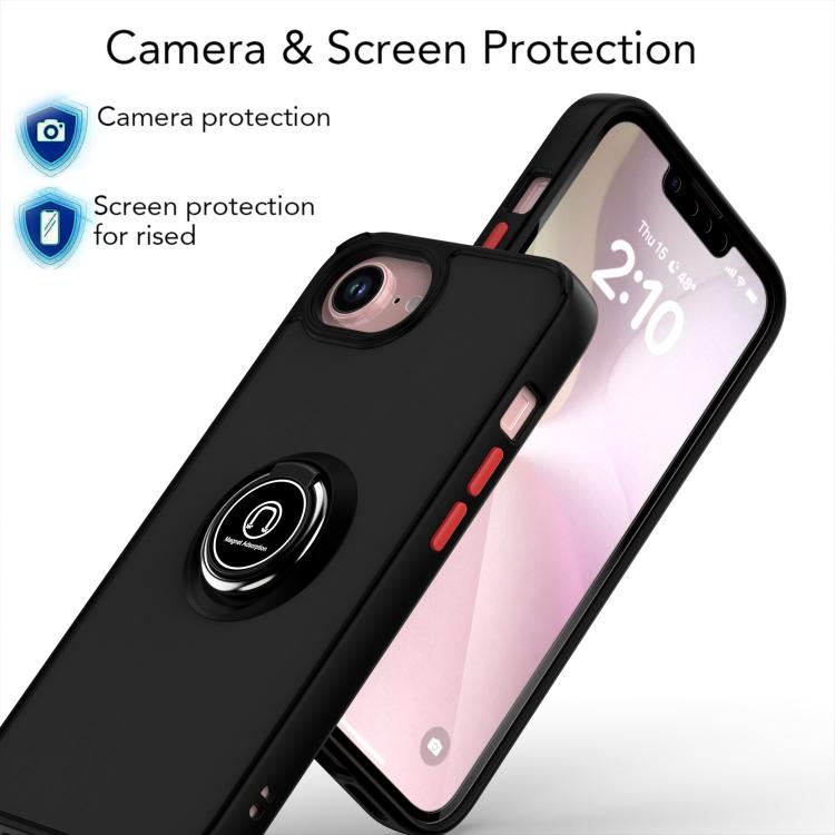 Q Shadow 1 Series TPU + PC Phone Case with Ring, For iPhone 17e / 16e, For iPhone 17 Pro Max, For iPhone 17 Pro, For iPhone 17, For iPhone Air, For iPhone 16 Pro Max