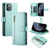 Nine Card-slot Zipper Wallet Bag Leather Phone Case, For iPhone 11 Pro Max, For iPhone 11, For iPhone 11 Pro